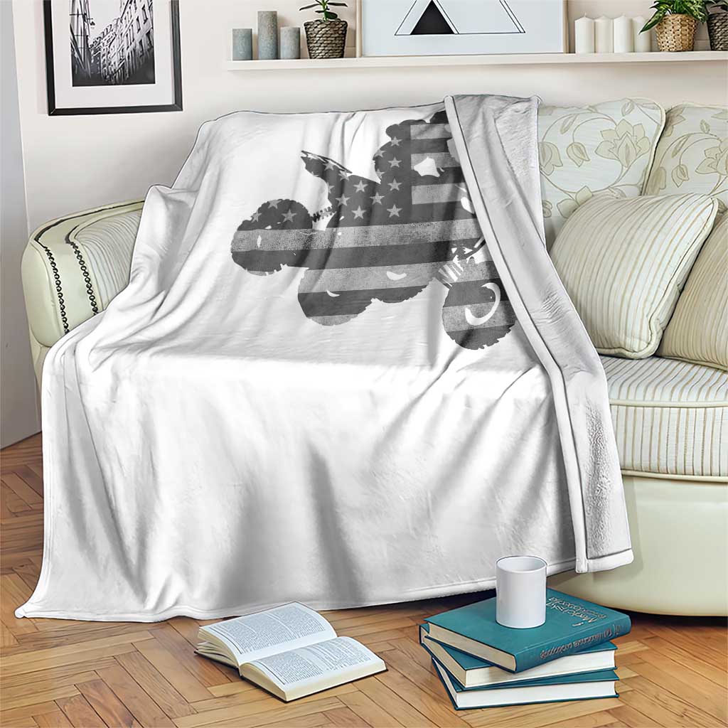 Cool ATV Throw Blanket Quad 4 Wheeler ATV Riding American Flag TS10 Print Your Wear