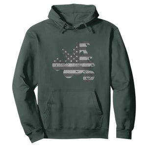 Cool ATV Hoodie Quad 4 Wheeler ATV Riding American Flag TS10 Dark Forest Green Print Your Wear
