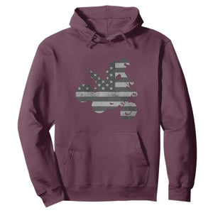 Cool ATV Hoodie Quad 4 Wheeler ATV Riding American Flag TS10 Maroon Print Your Wear