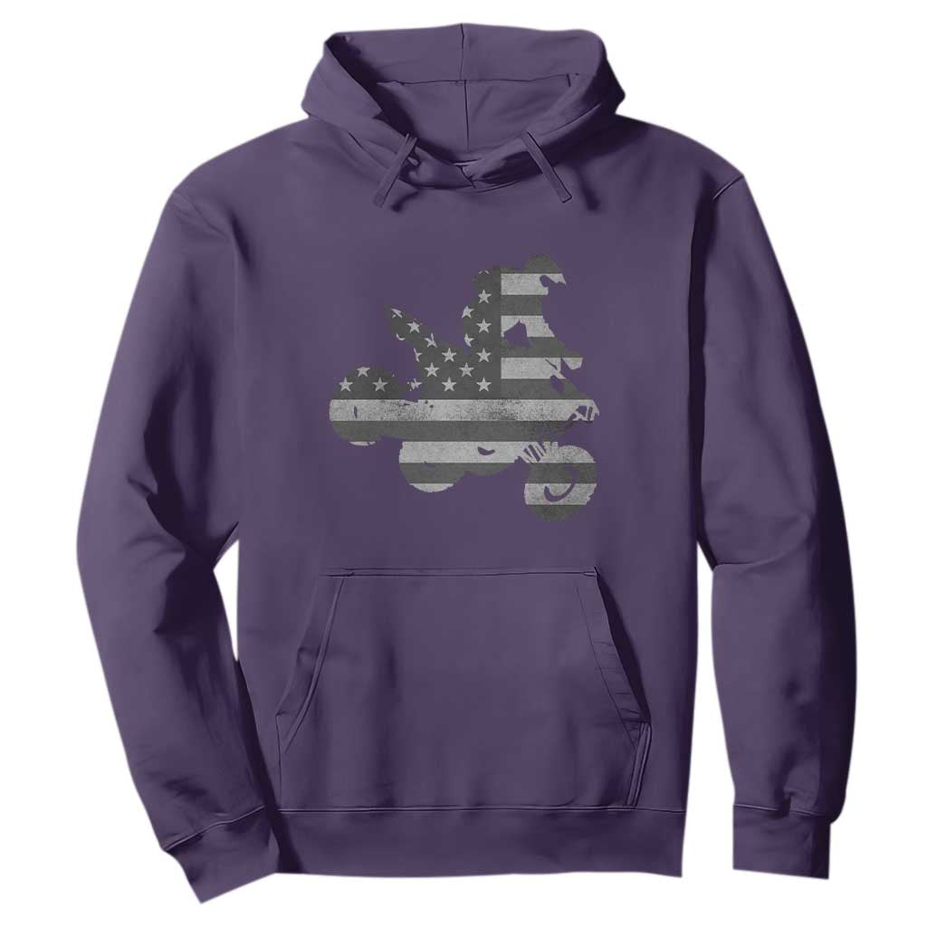 Cool ATV Hoodie Quad 4 Wheeler ATV Riding American Flag TS10 Purple Print Your Wear