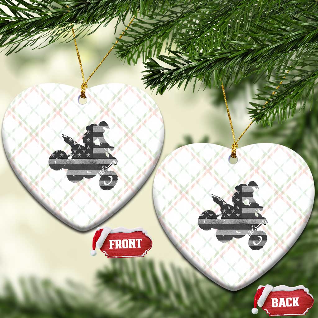 Cool ATV Ceramic Ornament Quad 4 Wheeler ATV Riding American Flag TS10 Print Your Wear