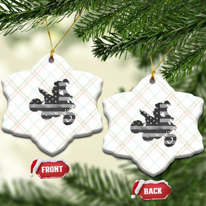 Cool ATV Ceramic Ornament Quad 4 Wheeler ATV Riding American Flag TS10 Print Your Wear