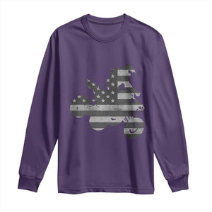 Cool ATV Long Sleeve Shirt Quad 4 Wheeler ATV Riding American Flag TS10 Purple Print Your Wear