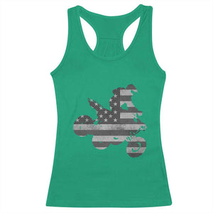 Cool ATV Racerback Tank Top Quad 4 Wheeler ATV Riding American Flag TS10 Irish Green Print Your Wear