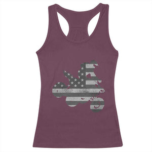 Cool ATV Racerback Tank Top Quad 4 Wheeler ATV Riding American Flag TS10 Maroon Print Your Wear