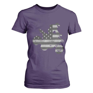 Cool ATV T Shirt For Women Quad 4 Wheeler ATV Riding American Flag TS10 Purple Print Your Wear
