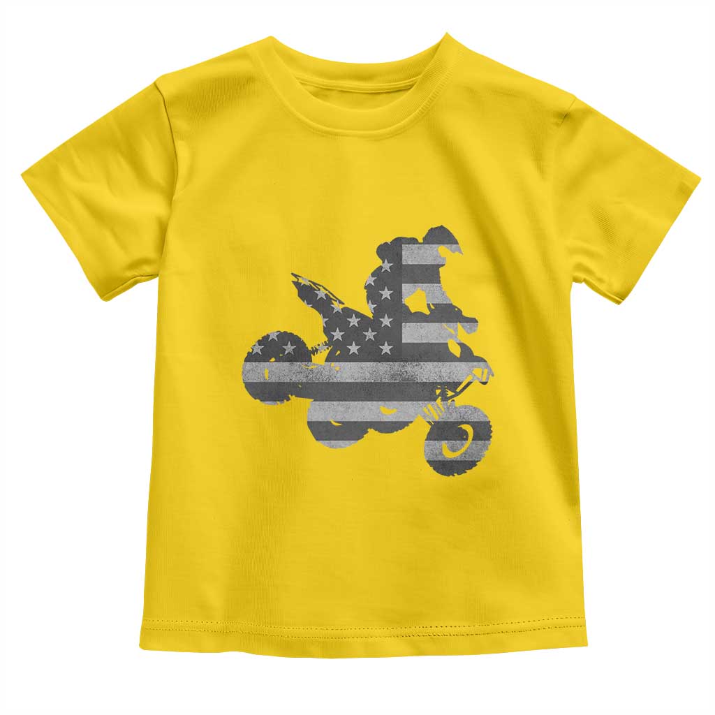 Cool ATV Toddler T Shirt Quad 4 Wheeler ATV Riding American Flag TS10 Daisy Print Your Wear