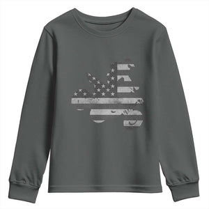 Cool ATV Youth Sweatshirt Quad 4 Wheeler ATV Riding American Flag TS10 Dark Heather Print Your Wear