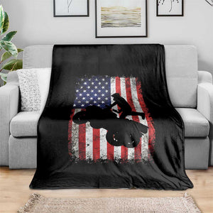 Cool ATV American Flag Throw Blanket Retro Quad 4 Wheeler ATV Riding Quadrider Off Road TS10 Print Your Wear