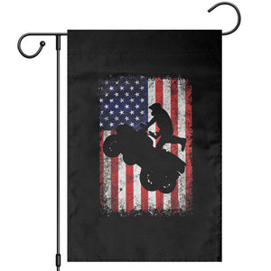 Cool ATV American Flag Garden Flag Retro Quad 4 Wheeler ATV Riding Quadrider Off Road TS10 Black Print Your Wear