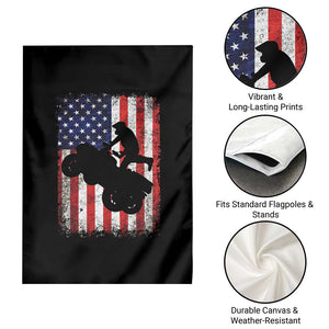 Cool ATV American Flag Garden Flag Retro Quad 4 Wheeler ATV Riding Quadrider Off Road TS10 Print Your Wear