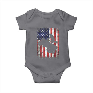 Cool ATV American Flag Baby Onesie Retro Quad 4 Wheeler ATV Riding Quadrider Off Road TS10 Charcoal Print Your Wear