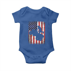 Cool ATV American Flag Baby Onesie Retro Quad 4 Wheeler ATV Riding Quadrider Off Road TS10 Royal Blue Print Your Wear