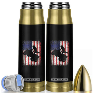 Cool ATV American Flag Bullet Tumbler Retro Quad 4 Wheeler ATV Riding Quadrider Off Road TS10 Black Print Your Wear