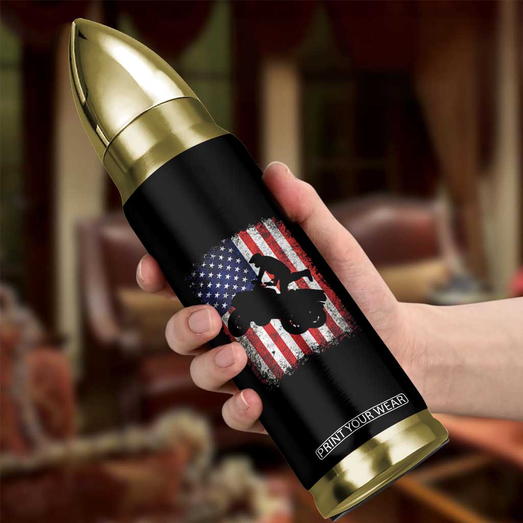 Cool ATV American Flag Bullet Tumbler Retro Quad 4 Wheeler ATV Riding Quadrider Off Road TS10 Print Your Wear