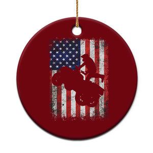 Cool ATV American Flag Ceramic Ornament Retro Quad 4 Wheeler ATV Riding Quadrider Off Road TS10 1pc Red Print Your Wear