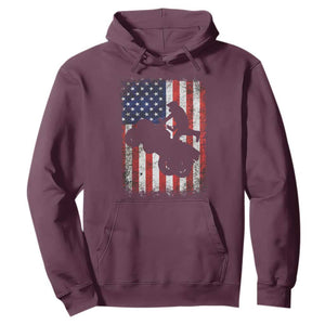 Cool ATV American Flag Hoodie Retro Quad 4 Wheeler ATV Riding Quadrider Off Road TS10 Maroon Print Your Wear