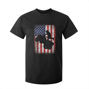 Cool ATV American Flag T Shirt For Kid Retro Quad 4 Wheeler ATV Riding Quadrider Off Road TS10 Black Print Your Wear