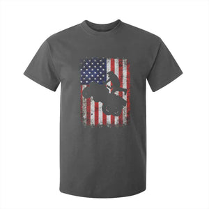 Cool ATV American Flag T Shirt For Kid Retro Quad 4 Wheeler ATV Riding Quadrider Off Road TS10 Dark Heather Print Your Wear