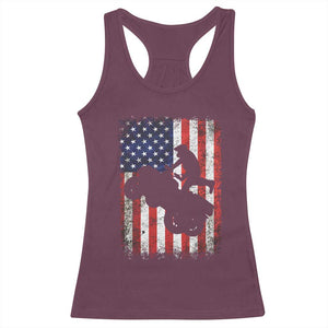 Cool ATV American Flag Racerback Tank Top Retro Quad 4 Wheeler ATV Riding Quadrider Off Road TS10 Maroon Print Your Wear