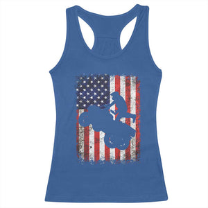 Cool ATV American Flag Racerback Tank Top Retro Quad 4 Wheeler ATV Riding Quadrider Off Road TS10 Royal Blue Print Your Wear