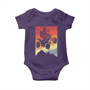 Vintage All-Terrain Vehicles Baby Onesie Retro 4 Wheeler ATV Riding Quadrider TS10 Purple Print Your Wear