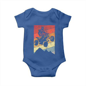 Vintage All-Terrain Vehicles Baby Onesie Retro 4 Wheeler ATV Riding Quadrider TS10 Royal Blue Print Your Wear