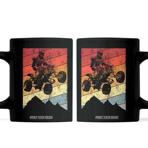 Vintage All-Terrain Vehicles Coffee Mug Retro 4 Wheeler ATV Riding Quadrider TS10 Black Print Your Wear