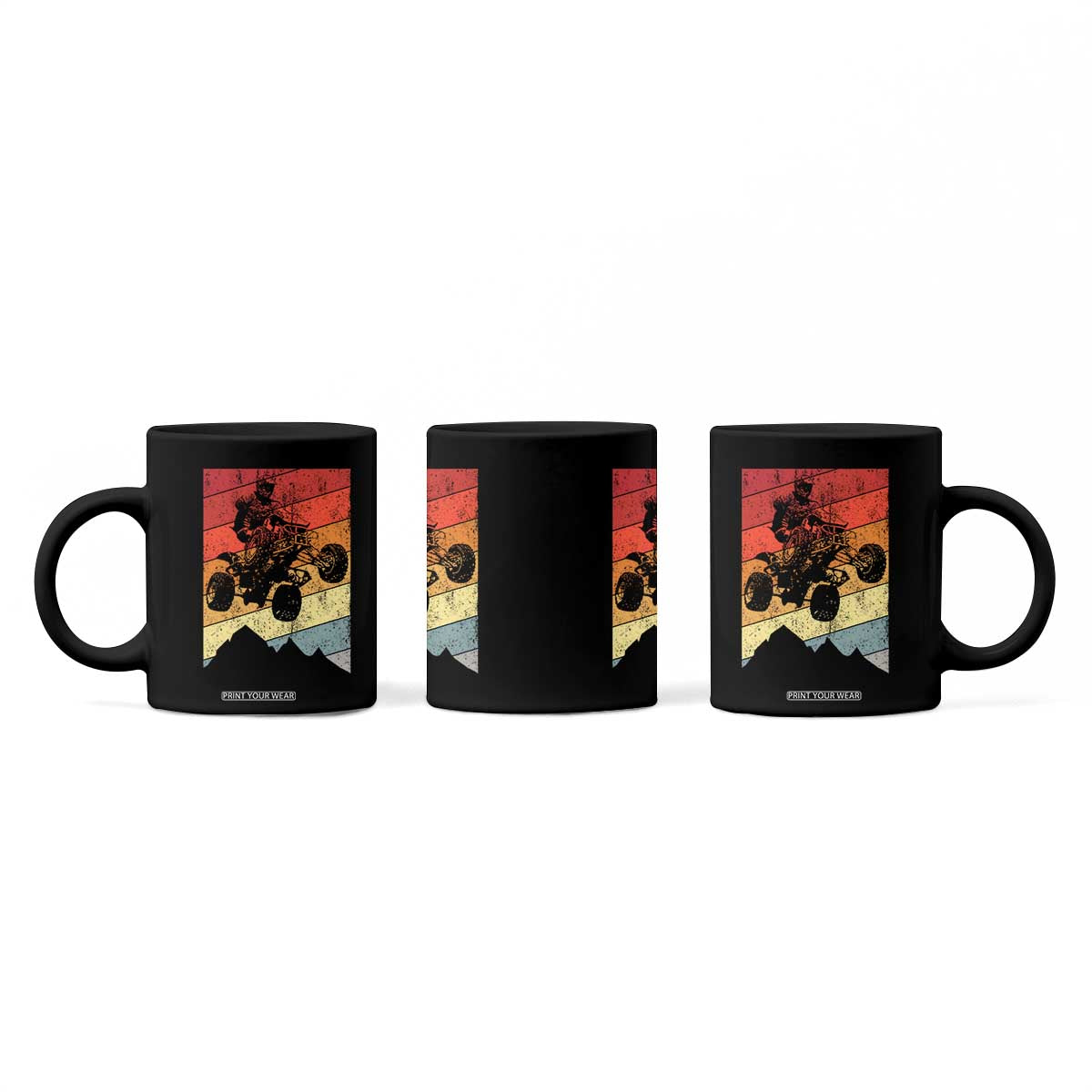 Vintage All-Terrain Vehicles Coffee Mug Retro 4 Wheeler ATV Riding Quadrider TS10 Print Your Wear