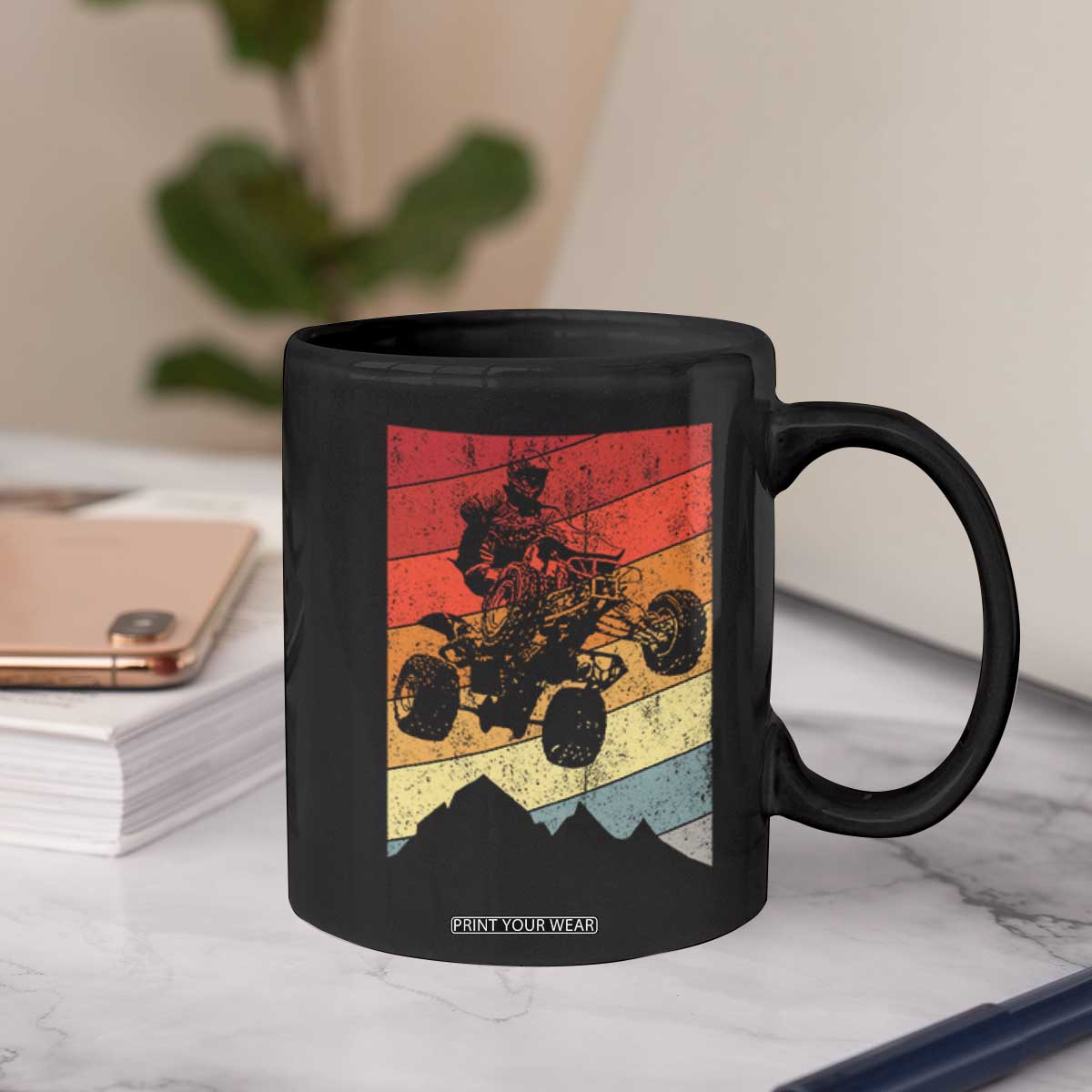 Vintage All-Terrain Vehicles Coffee Mug Retro 4 Wheeler ATV Riding Quadrider TS10 Print Your Wear