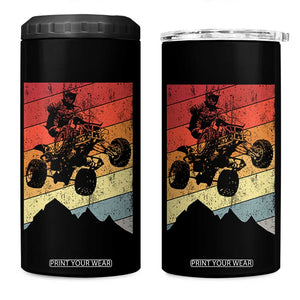 Vintage All-Terrain Vehicles 4 in 1 Can Cooler Tumbler Retro 4 Wheeler ATV Riding Quadrider TS10 One Size: 16 oz Black Print Your Wear