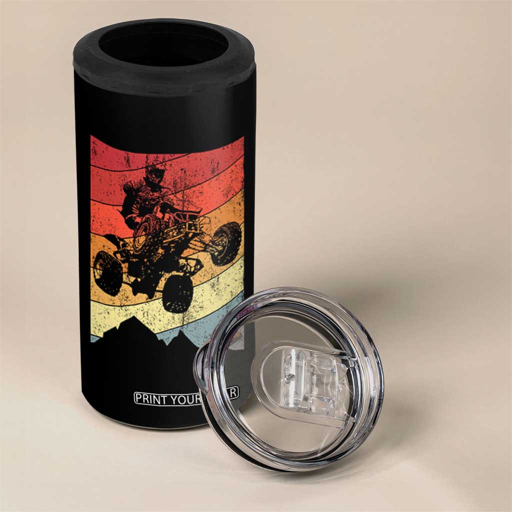 Vintage All-Terrain Vehicles 4 in 1 Can Cooler Tumbler Retro 4 Wheeler ATV Riding Quadrider TS10 Print Your Wear