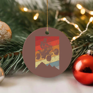 Vintage All-Terrain Vehicles Ceramic Ornament Retro 4 Wheeler ATV Riding Quadrider TS10 1pc Mocha Print Your Wear