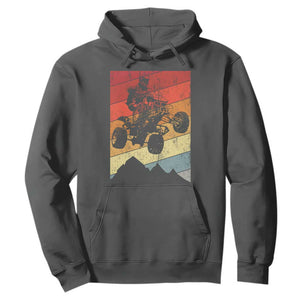 Vintage All-Terrain Vehicles Hoodie Retro 4 Wheeler ATV Riding Quadrider TS10 Dark Heather Print Your Wear