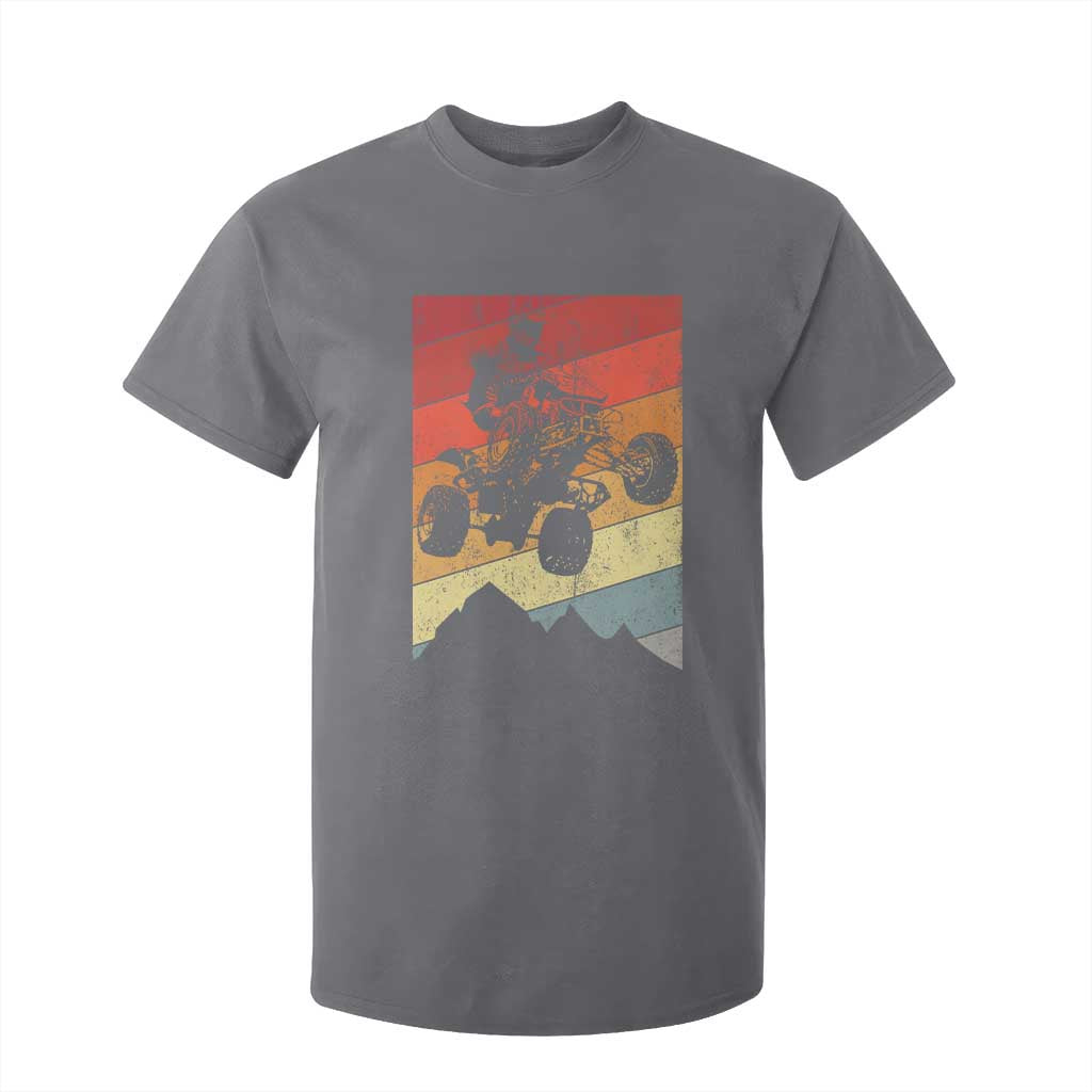Vintage All-Terrain Vehicles T Shirt For Kid Retro 4 Wheeler ATV Riding Quadrider TS10 Charcoal Print Your Wear