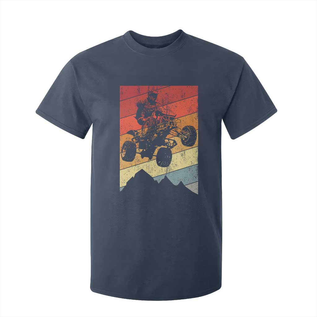 Vintage All-Terrain Vehicles T Shirt For Kid Retro 4 Wheeler ATV Riding Quadrider TS10 Navy Print Your Wear