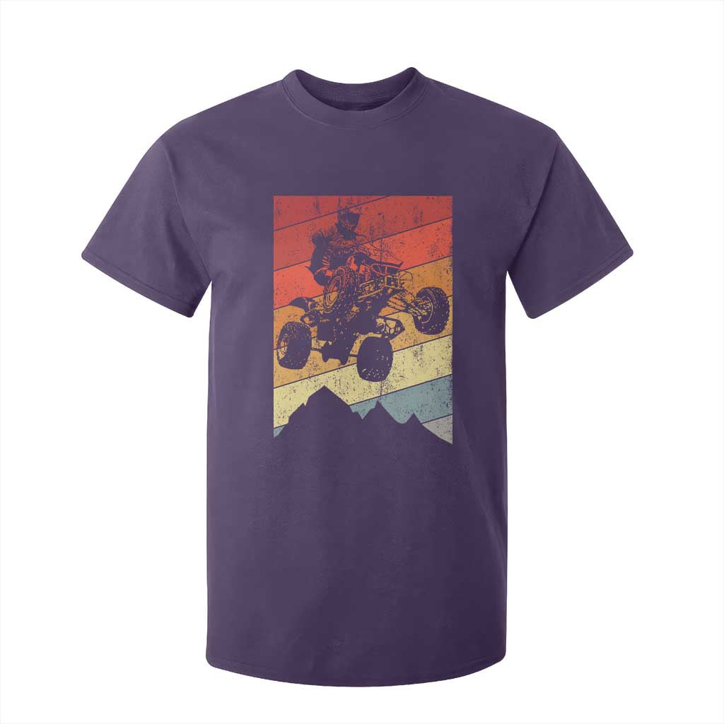 Vintage All-Terrain Vehicles T Shirt For Kid Retro 4 Wheeler ATV Riding Quadrider TS10 Purple Print Your Wear