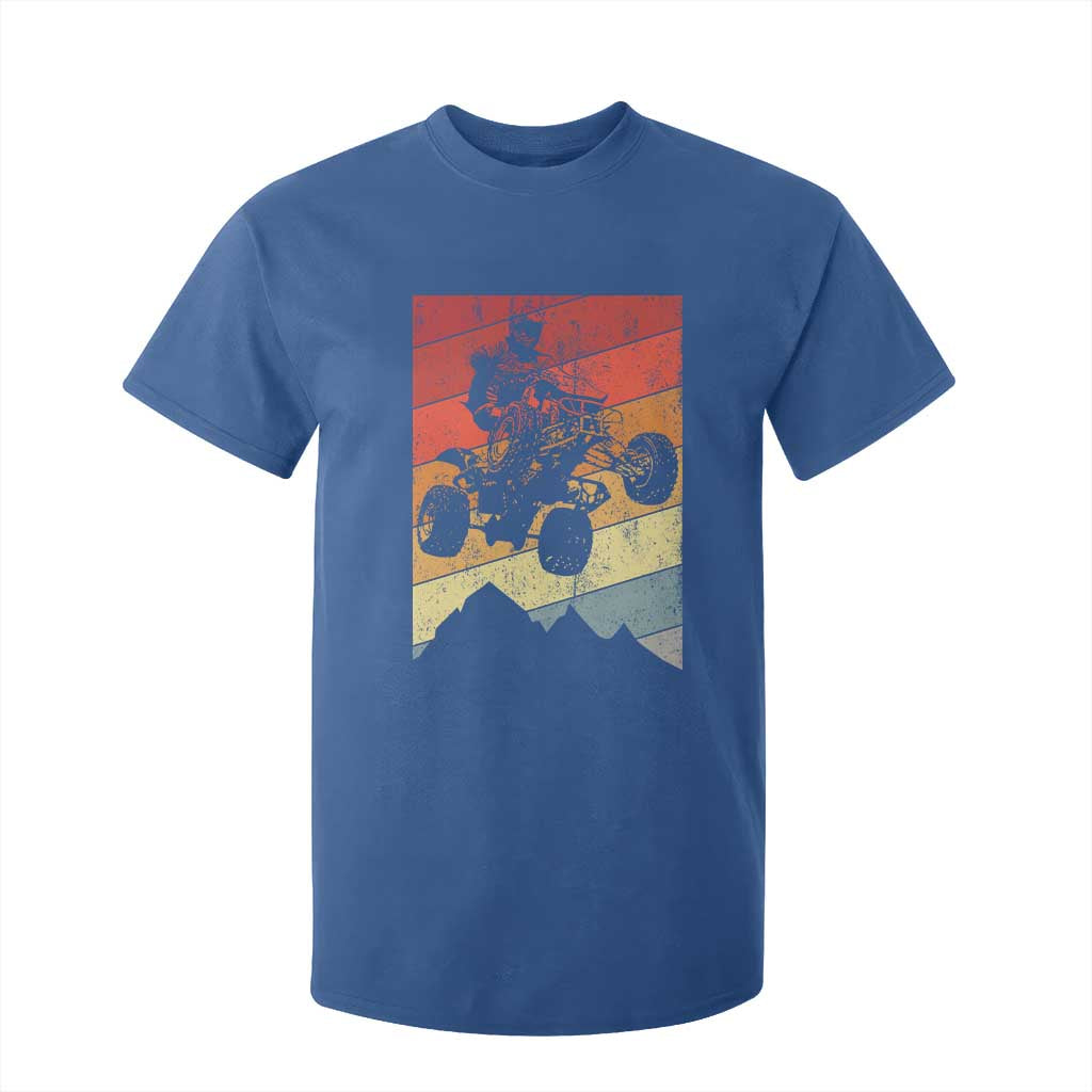 Vintage All-Terrain Vehicles T Shirt For Kid Retro 4 Wheeler ATV Riding Quadrider TS10 Royal Blue Print Your Wear