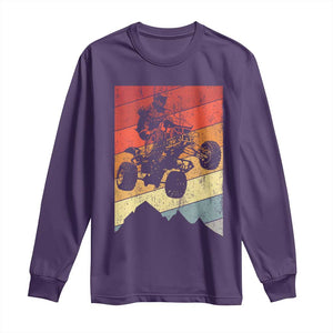 Vintage All-Terrain Vehicles Long Sleeve Shirt Retro 4 Wheeler ATV Riding Quadrider TS10 Purple Print Your Wear