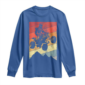 Vintage All-Terrain Vehicles Long Sleeve Shirt Retro 4 Wheeler ATV Riding Quadrider TS10 Royal Blue Print Your Wear