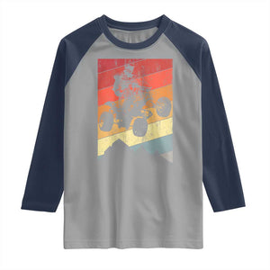 Vintage All-Terrain Vehicles Raglan Shirt Retro 4 Wheeler ATV Riding Quadrider TS10 Sport Gray Navy Print Your Wear