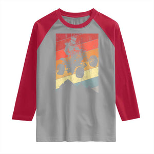 Vintage All-Terrain Vehicles Raglan Shirt Retro 4 Wheeler ATV Riding Quadrider TS10 Sport Gray Red Print Your Wear