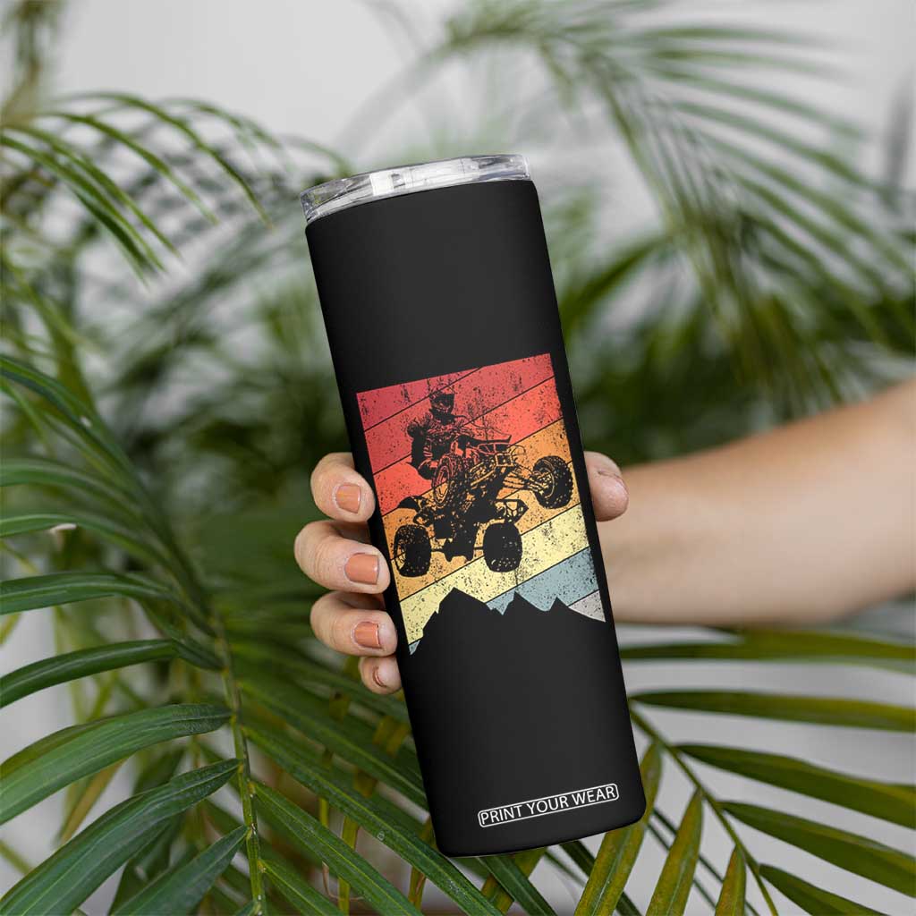 Vintage All-Terrain Vehicles Skinny Tumbler Retro 4 Wheeler ATV Riding Quadrider TS10 Print Your Wear