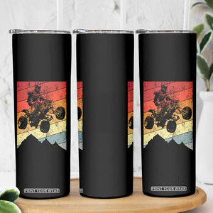 Vintage All-Terrain Vehicles Skinny Tumbler Retro 4 Wheeler ATV Riding Quadrider TS10 Print Your Wear