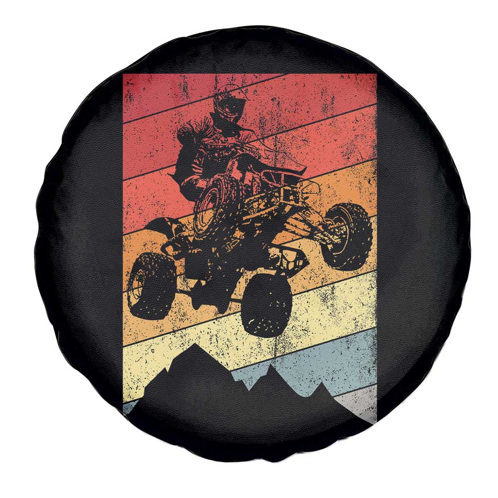 Vintage All-Terrain Vehicles Spare Tire Cover Retro 4 Wheeler ATV Riding Quadrider TS10 Print Your Wear