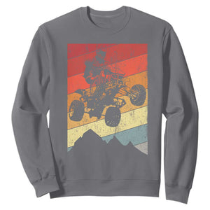 Vintage All-Terrain Vehicles Sweatshirt Retro 4 Wheeler ATV Riding Quadrider TS10 Charcoal Print Your Wear