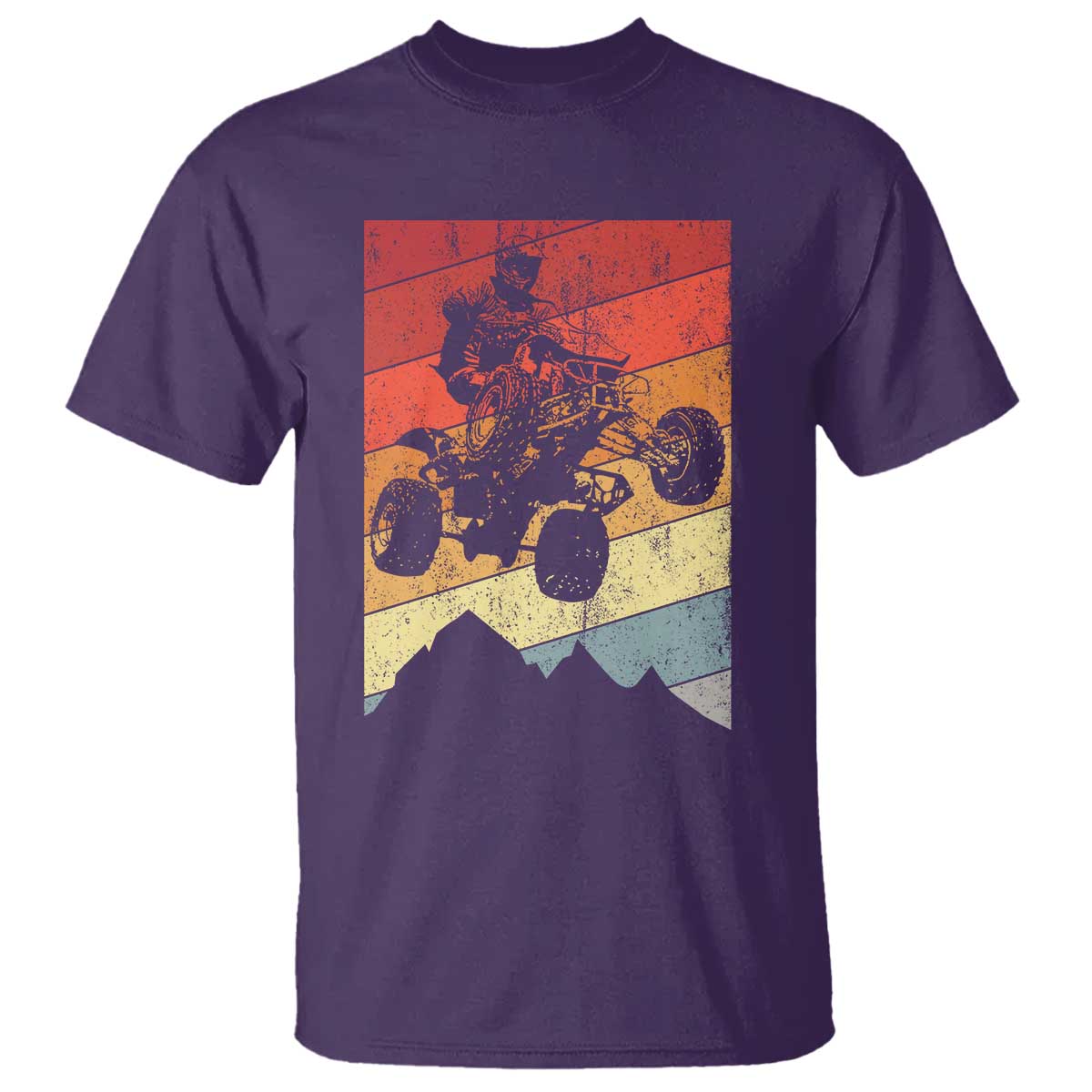 Vintage All-Terrain Vehicles T Shirt Retro 4 Wheeler ATV Riding Quadrider TS10 Purple Print Your Wear