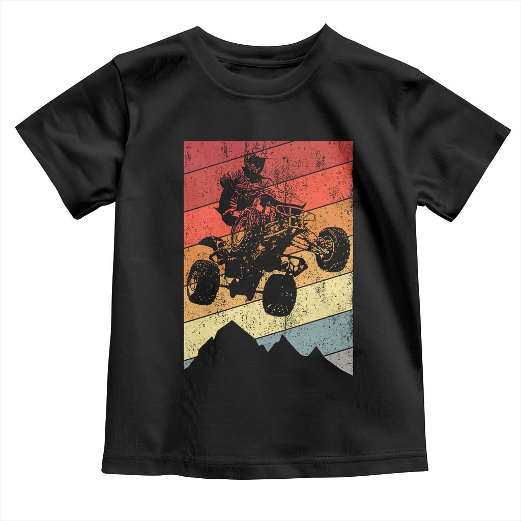 Vintage All-Terrain Vehicles Toddler T Shirt Retro 4 Wheeler ATV Riding Quadrider TS10 Black Print Your Wear