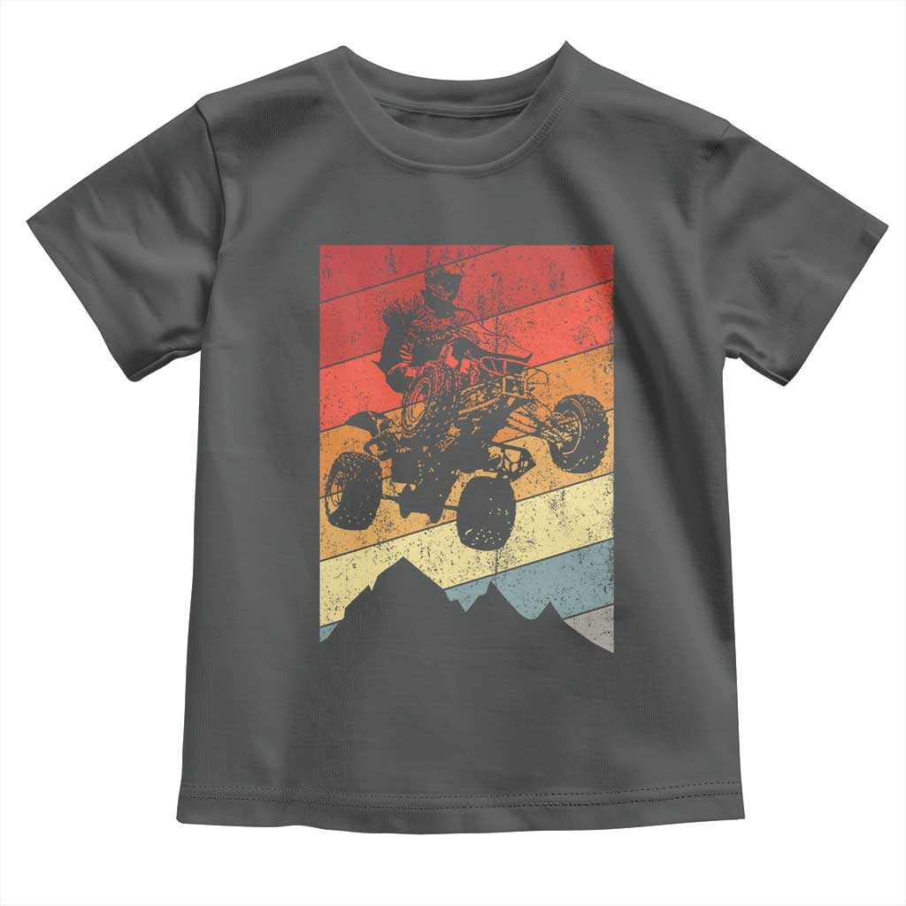 Vintage All-Terrain Vehicles Toddler T Shirt Retro 4 Wheeler ATV Riding Quadrider TS10 Dark Heather Print Your Wear