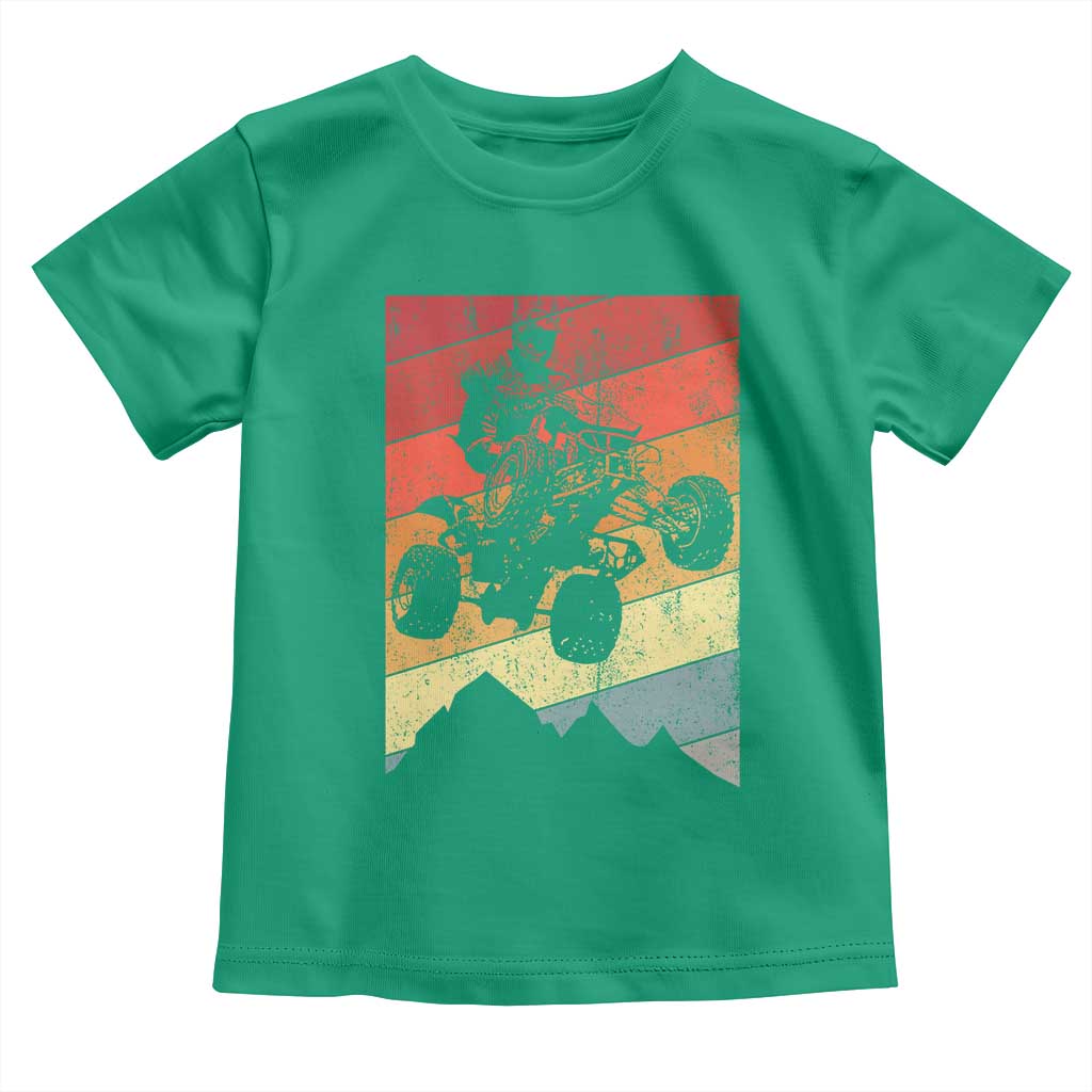 Vintage All-Terrain Vehicles Toddler T Shirt Retro 4 Wheeler ATV Riding Quadrider TS10 Irish Green Print Your Wear